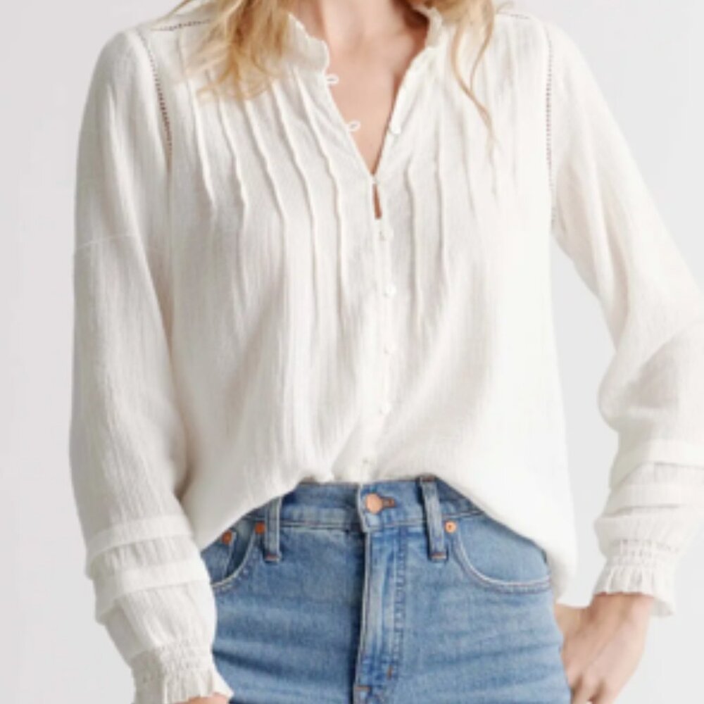 Faherty Brand Willa Blouse, size XS